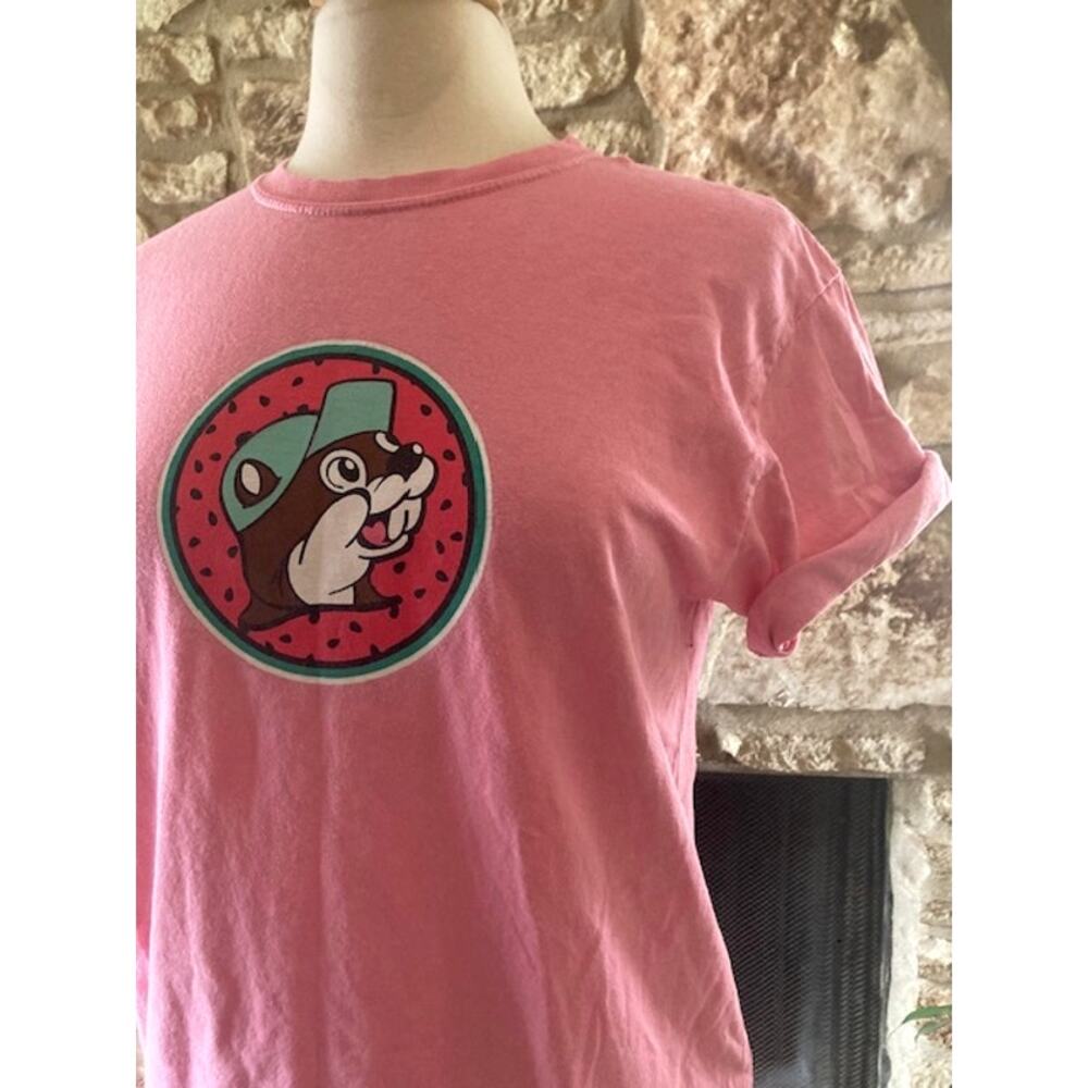 Buc-ee’s "Life’s Sweeter" Pink Watermelon Beaver Graphic T-Shirt - Medium